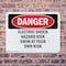 Signmission Electric Shock Hazard Risk Swim At Your Own Risk Danger Sign, Plastic, 10in W x 7in L, 2PK OS-2PACK-DS-P-710-L-2542 - alternate 7